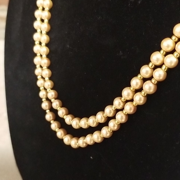 Champagne Pearl Inspired Necklace - Picture 6 of 6